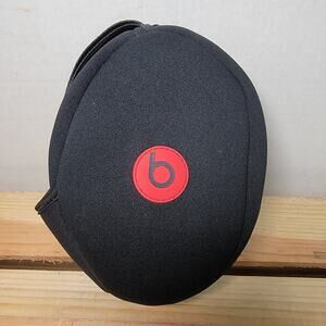 Beats by Dre Black Headphones Soft Zipper Case